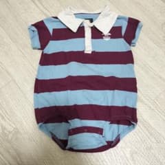 マイリトルワンダー 半袖ロンパース 80cm ボーダー柄のサムネイル