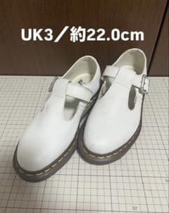Dr. Martens POLLEY ホワイト UK3 約22cm - メルカリ