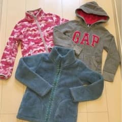 140㌢ 3枚 セット 冬 あったか フリース ボア GAP UNIQLOのサムネイル