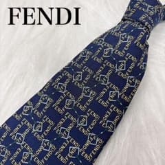 FENDI フェンディ ネクタイ ロゴ総柄 ズッカ柄 ネイビー系 - メルカリ