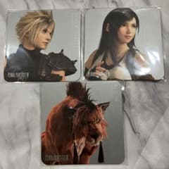 FF7 リバース スクエニカフェ コースター クラウド ティファ レッドXIII FF7 リバース スクエニカフェ コースター クラウド ティファ レッド