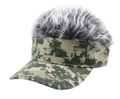 人気！サンバイザー アウトドア ゴルフ 釣り キャップ ウィッグ 帽子アウトドア