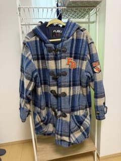 A*e様 FUBU フブ ダッフルコート チェック柄 ボアのサムネイル