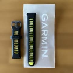 GARMIN 18mm シリコンバンド　ガーミンブラック×イエロー　未使用のサムネイル