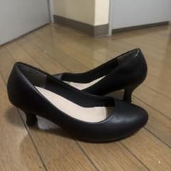 Clubbing heel シンプル ブラック パンプスのサムネイル