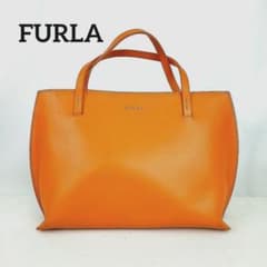 FURLA フルラ レザー ハンドバッグ キャメル ブラウン トートのサムネイル