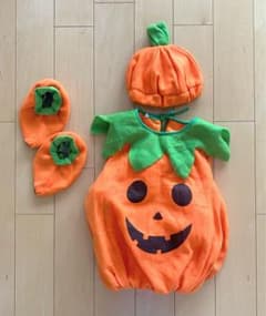 ハロウィン コスチューム かぼちゃ 3点セット キッズ 100のサムネイル