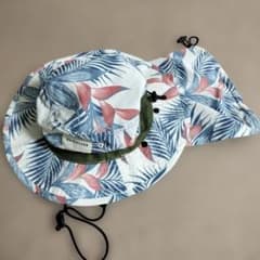Quiksilver サーフハット 日除け付き ボタニカル 59cm ブルーのサムネイル