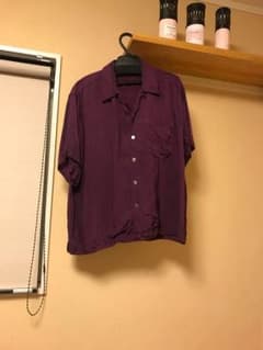 unused  17ss キュプラオープンカラーシャツ パープルのサムネイル