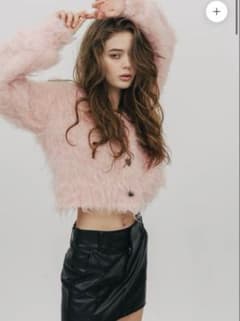 THETOE WESTMINSTER SHAGGY CARDIGAN pinkのサムネイル
