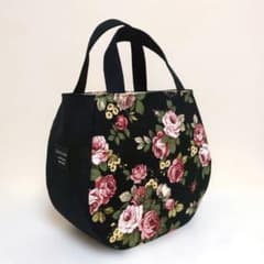 ころりんバッグ トートバッグ バラ柄 ハンドメイド - メルカリ