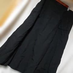 BLACK　セミフレアースカートポケット付き　W92cm　両サイドゴムのサムネイル