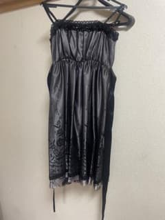 ブラックシルバー 花柄ドレス ワンピースのサムネイル