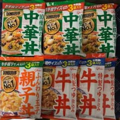 レトルト食品☆グリコDONBURI亭　中華丼　牛丼　親子丼　計21袋のサムネイル
