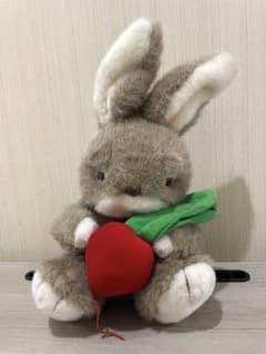 オオイケ うさぎ ぬいぐるみ 赤かぶ昭和 レトロ - メルカリ