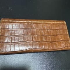 PRARE 長財布 クロコ型押し ブラウン