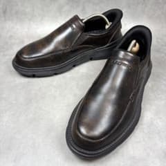 極美品】SKECHERS スリップインズ ガルザ 27 ダークブラウン 本革