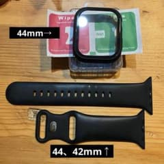 Apple Watch 用 保護ケース 強化ガラスフィルム付き ＆ラバーバンドのサムネイル
