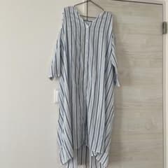 GU ストライプ柄シャツワンピースLのサムネイル