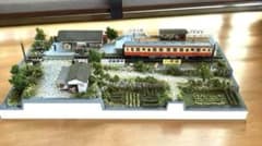 Nゲージ ジオラマ 鉄道模型 駅舎 踏切 フィギュア付きのサムネイル