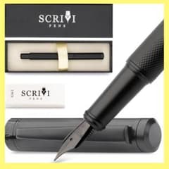 美品/新品】SCRIVI PENS 万年筆 ギフトセット ブラック（インク付 