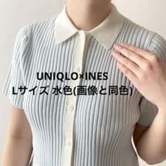 UNIQLO×INES リブボーダーポロカーディガン - メルカリ