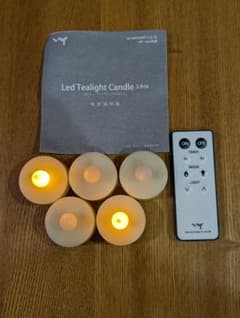 LED ティーライトキャンドル 5個セット リモコン付きのサムネイル