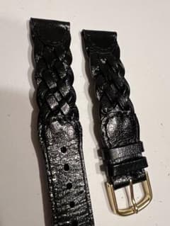 시계 용 가죽 벨트 블랙 18mm