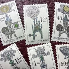 76621セール現品限　外国切手　イタリア発行建築物1種揃 76201セール現品限 外国切手 チェコスロバキア発行建築物他6種揃