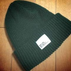 ニット帽（緑） 新品未使用のサムネイル