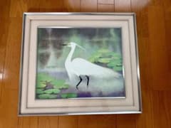 絵画　山口蓬春 「池」画寸8号 絵画 山口蓬春 「池」画寸8号 - メルカリ