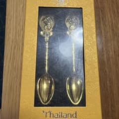 タイ製 金色のスプーン 2本セットのサムネイル