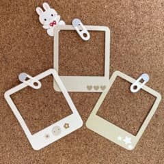 ゆるいうさぎさん〖 ポラロイド風フレーム 〗チェキ 写真  / 02のサムネイル