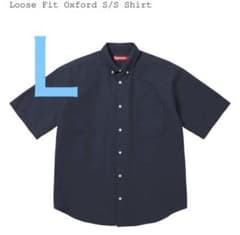 SUPREME Loose Fit Oxford S/S Shirt Navy - メルカリ