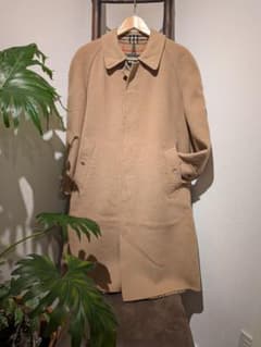 Burberrys ヴィンテージ メンズ ノバチェック ウールコート ベルト付き Burberrys ヴィンテージ メンズ ノバチェック ウールコート ベルト付き