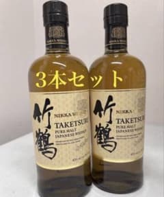 竹鶴ウイスキー 3本セット 700ml - メルカリ