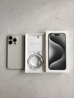iPhone 15 Pro 128GB ホワイトチタニウム SIMフリー 美品 - メルカリ