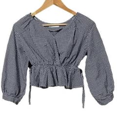 フィフス ペプラム ブラウス チェック　<359>のサムネイル