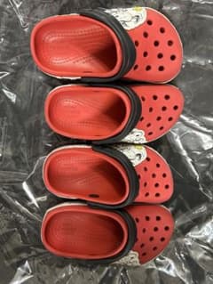 スヌーピー クロックス サンダル レッド 二足セットのサムネイル
