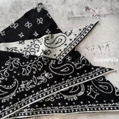 新品未使用 Gypsohila Paisley Knit Stole BK×WH - メルカリ