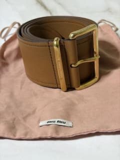 miumiu ナッパレザー ベルト キャメル ゴールド金具 miumiu ナッパレザー ベルト キャメル ゴールド金具 - メルカリ