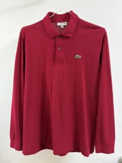 men's日本製　LACOSTE Classic Fit 長袖ポロシャツ レッドのサムネイル