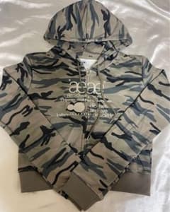 aaea 迷彩柄 フード付きパーカーS
