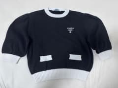 PRADA 半袖 ニット バイカラー 40サイズ - メルカリ