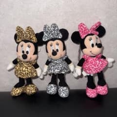⭐︎レア⭐︎廃盤　ディズニー　ミニー　ヒョウ柄ぬいぐるみバッジ　キーホルダー　セット m11007352438_1.jpg?1754880360
