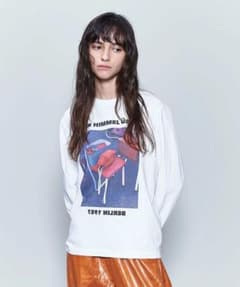 【新品】6 ROKU フォトプリントロングスリーブTシャツ LIPのサムネイル