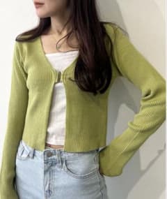 lazyandeasy betty cardigan ピスタチオ カーディガンのサムネイル