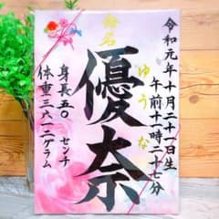 【命名書】お七夜 命名式 お食い初め お宮参り 出産祝 ベビーフォトのサムネイル