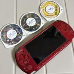 s*r様 SONY PSP-3000 本体 カセット付き レッド バッテリー無しのサムネイル
