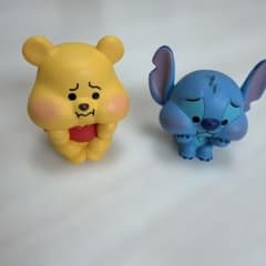 くまのプーさん &スティッチ　カプセルトイ フィギュア2こセットのサムネイル